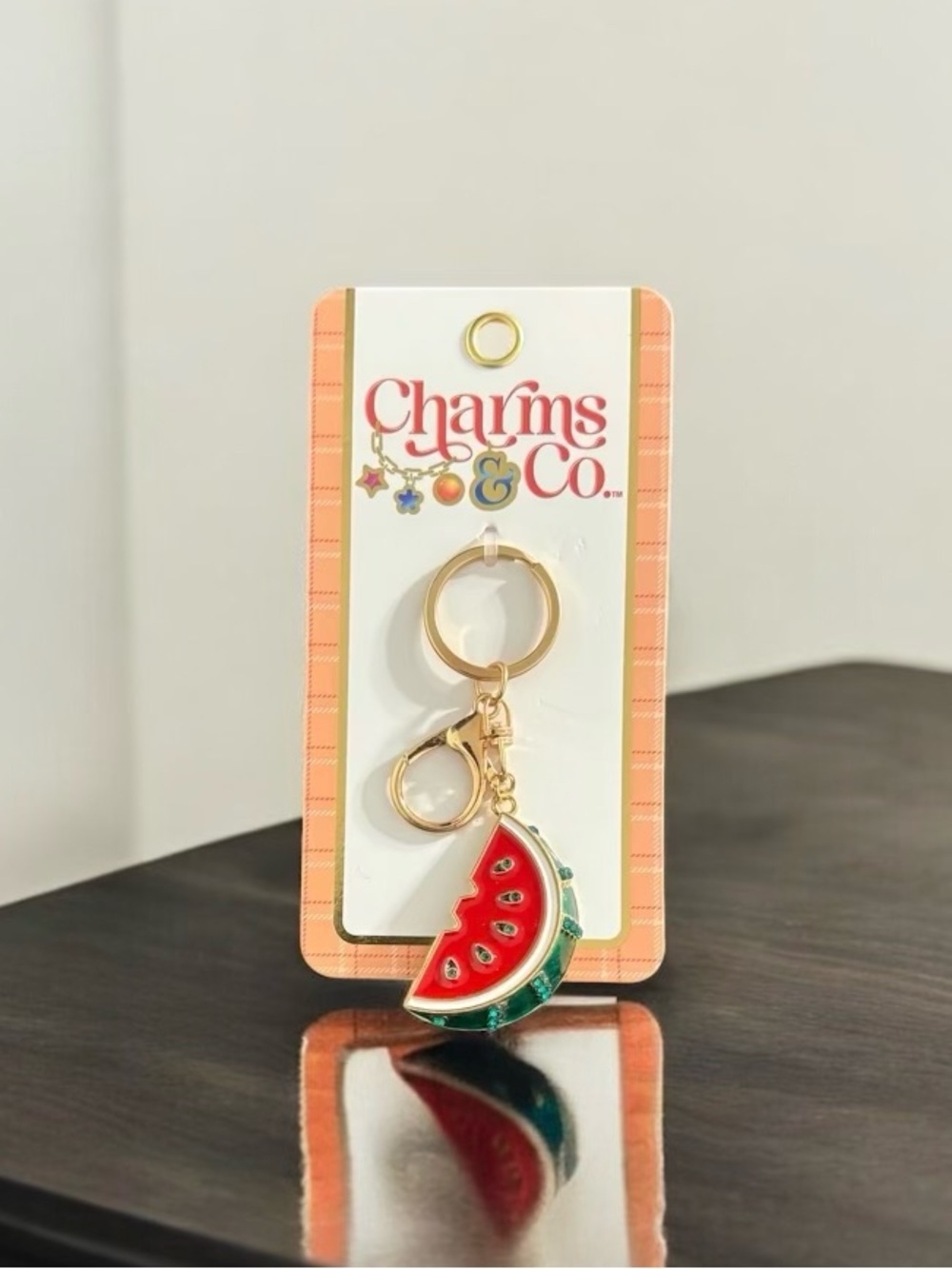 Charms & Co Watermelon Enamel Keychain & Bag Charm